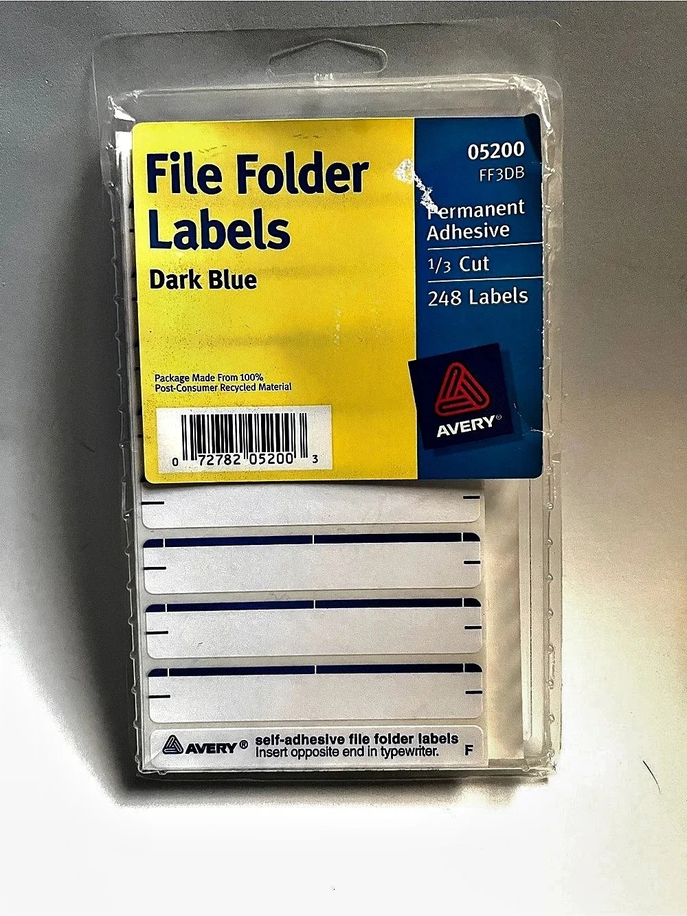 Avery File Folder Labels Dark Blue 232 Labels NWT